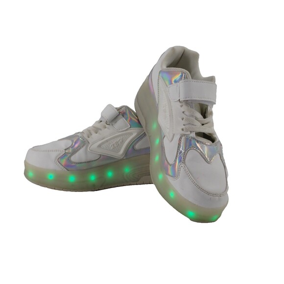 XBH White Light Up Roller Skate Shoes Euro Size 38 US Mens 5.5 Women's 7 Unisex - Picture 1 of 10
